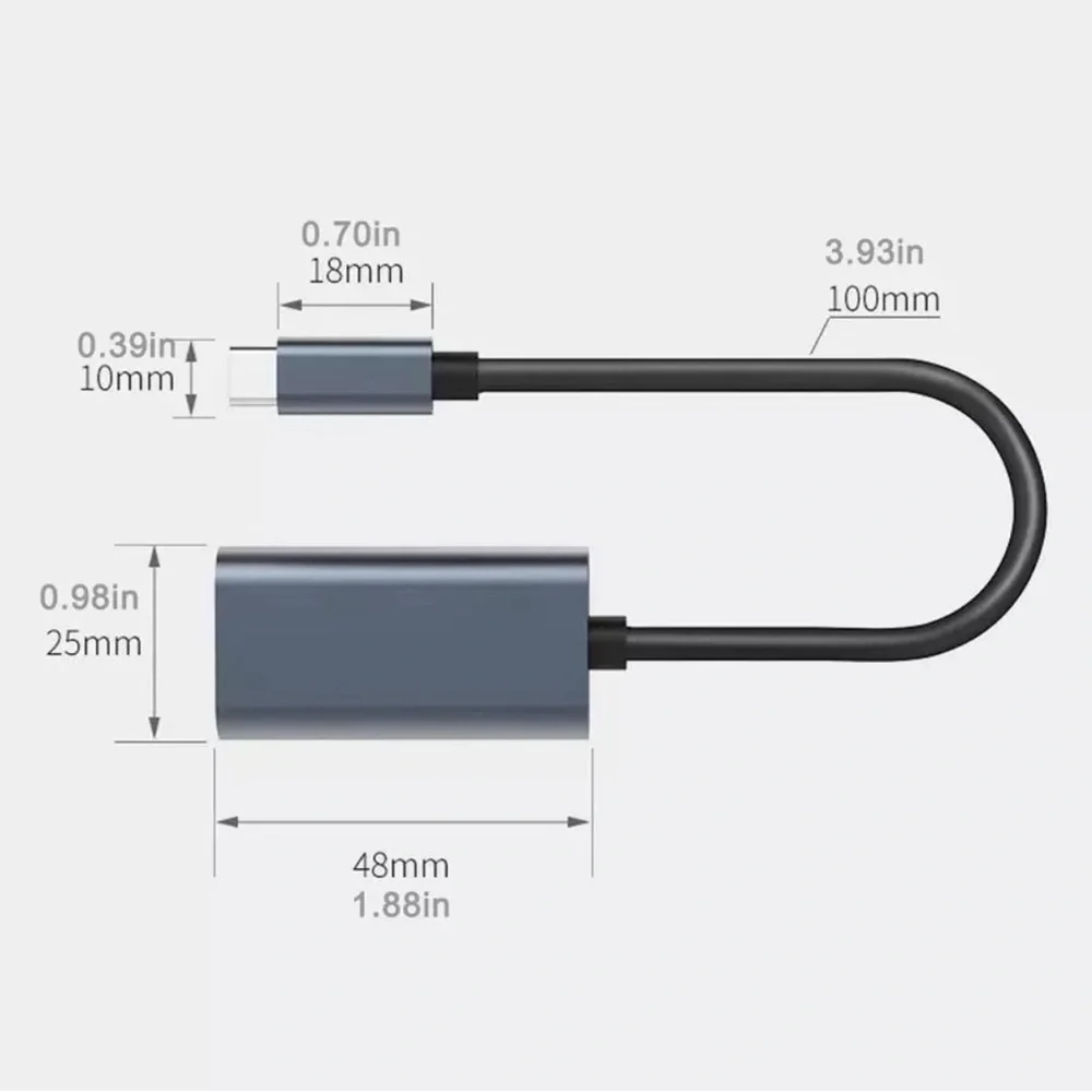 USB Type C to HDMI Adapter USB 3.1 Cable For MHL Android Phone Tablet Black New.
